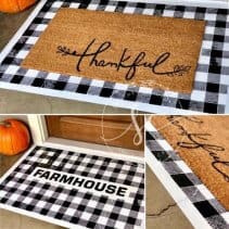 Classic DIY Buffalo Check Doormat (Painted Concrete)