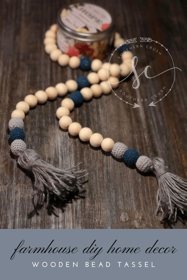 Wood Bead Garland for Charming Modern Farmhouse Decor - DIY Home Wood Bead Garland for Charming Modern Farmhouse Decor - DIY Home