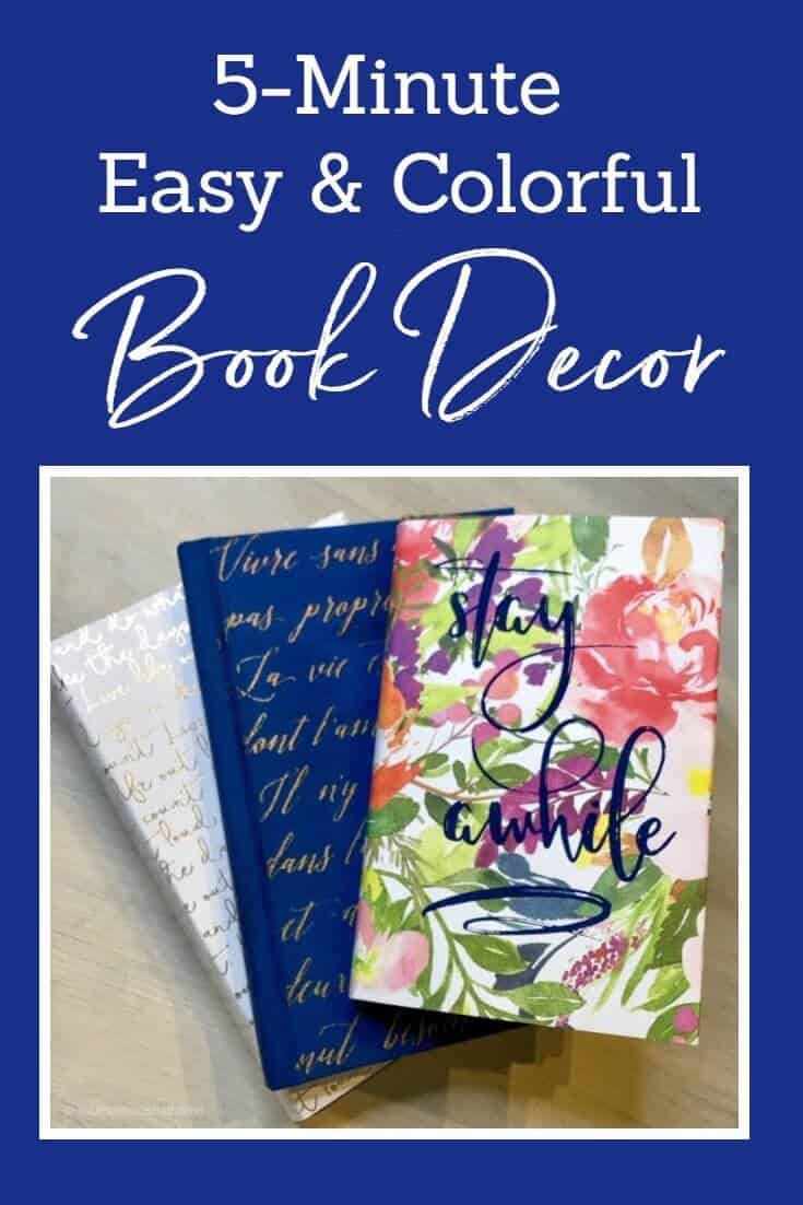 5 Minute Easy & Colorful Book Decor