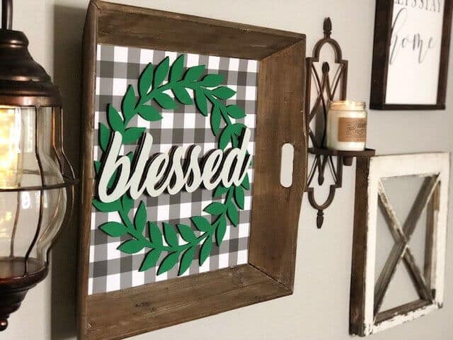 Buffalo Check Farmhouse Styled Gallery Wall preview blessed