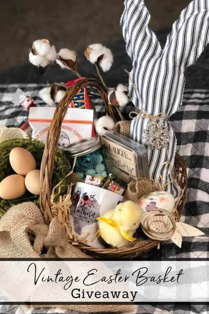 Vintage Easter Bunny Basket