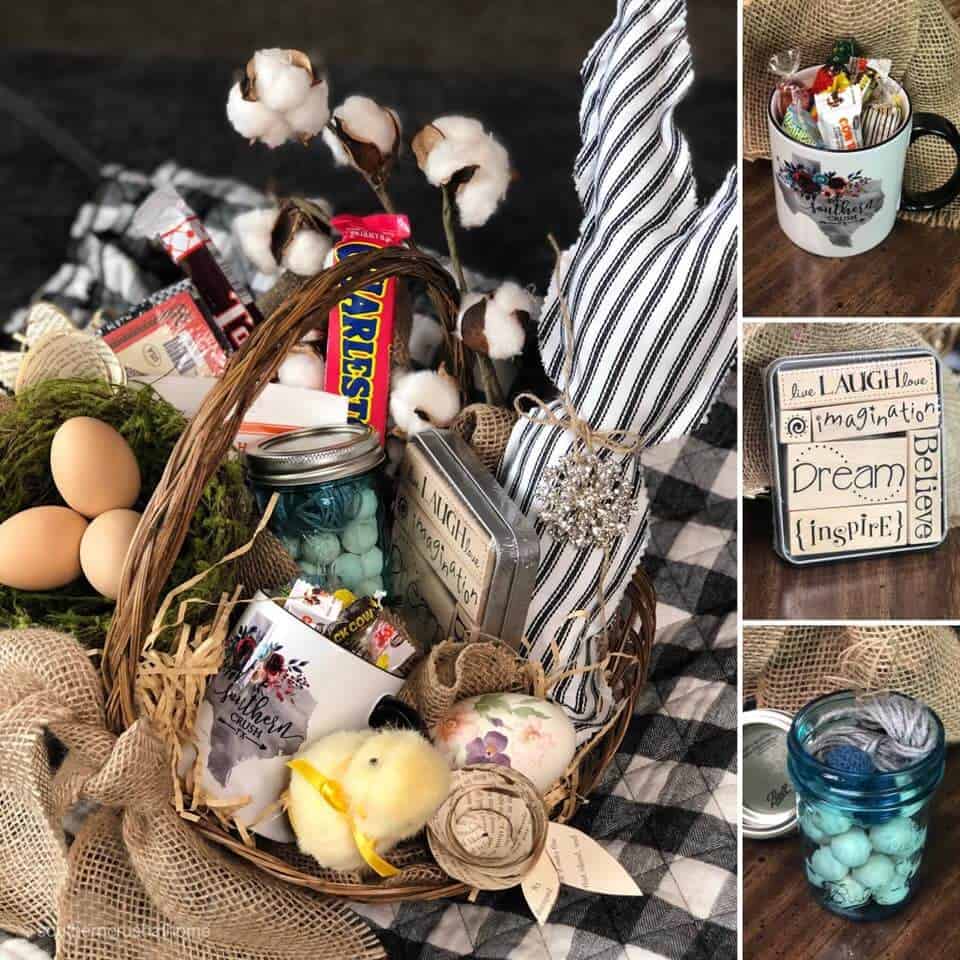 vintage easter bunny basket giveaway items