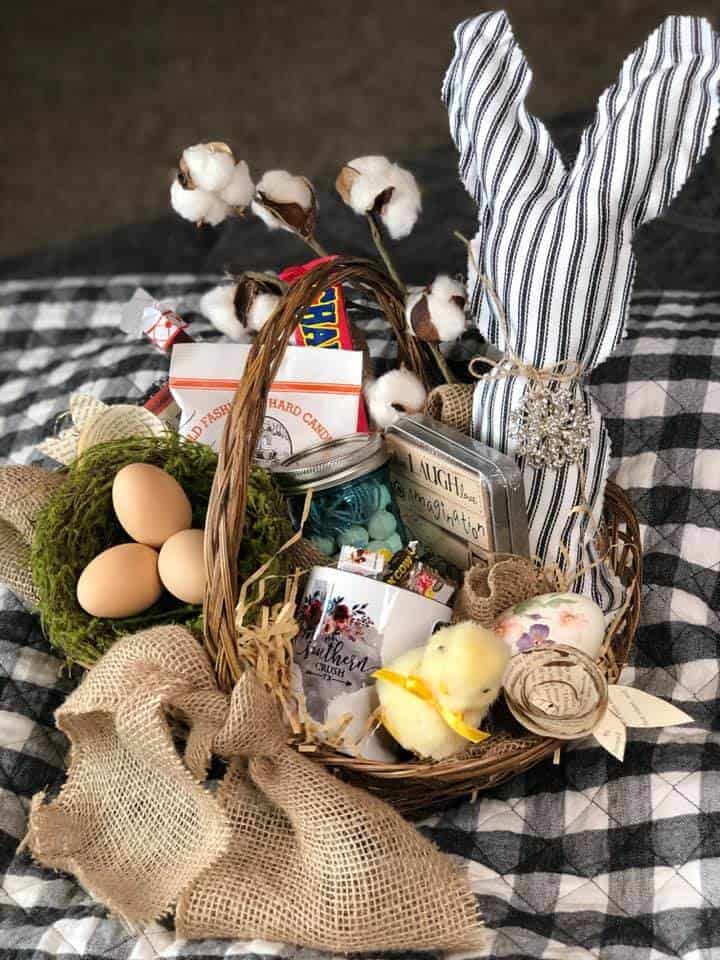 Vintage Easter Bunny Basket