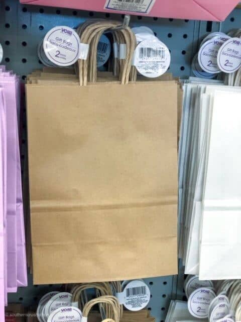 craft paper bags from the dollar store