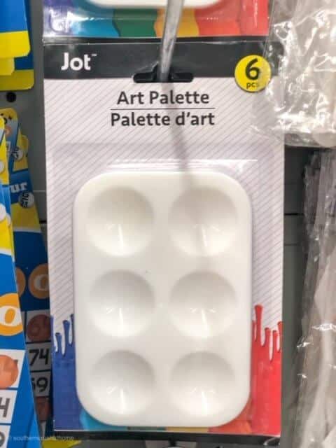 art palette from the dollar store