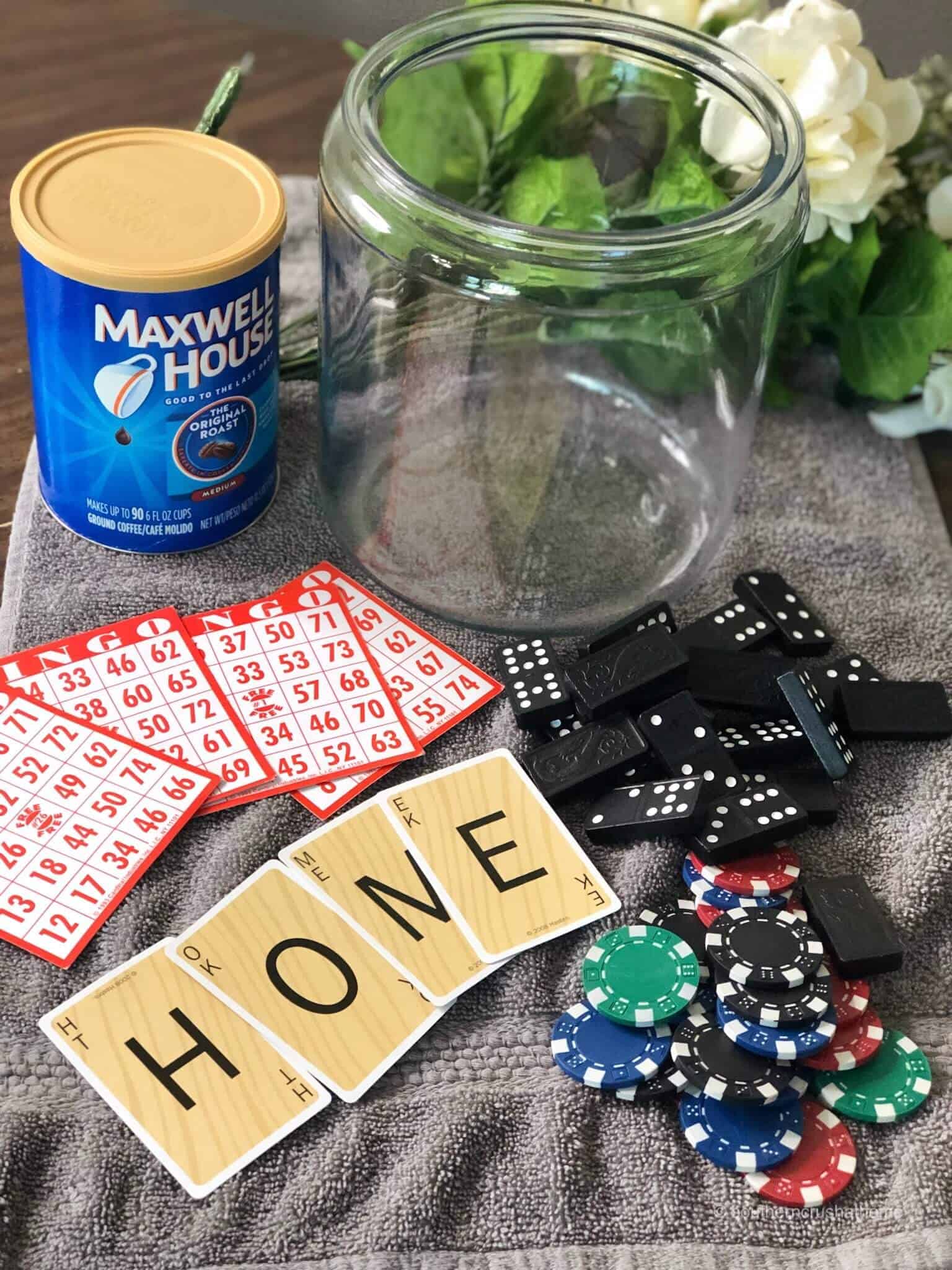 game night table top centerpiece