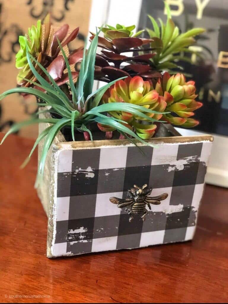 Faux Succulent Planter Drawer DIY