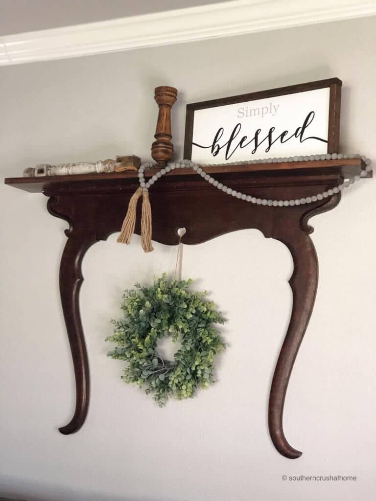 upcycled dresser mirror shelf idea