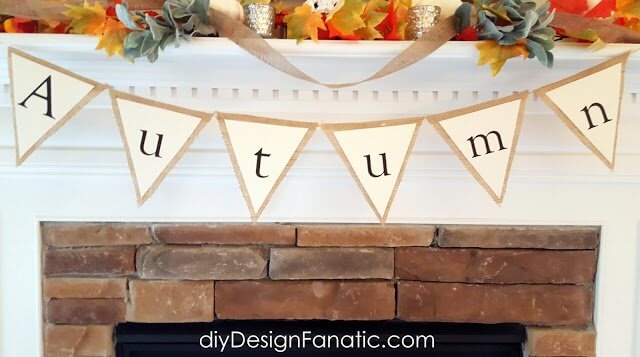 diy autumn burlap banner