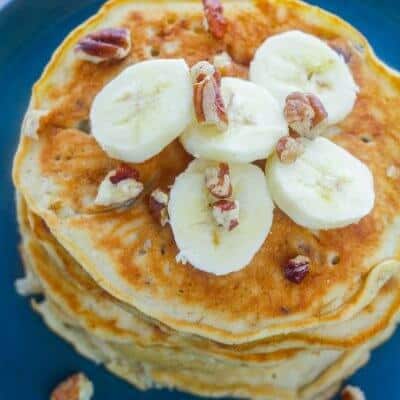 Banana Pecan Pancakes final overhead