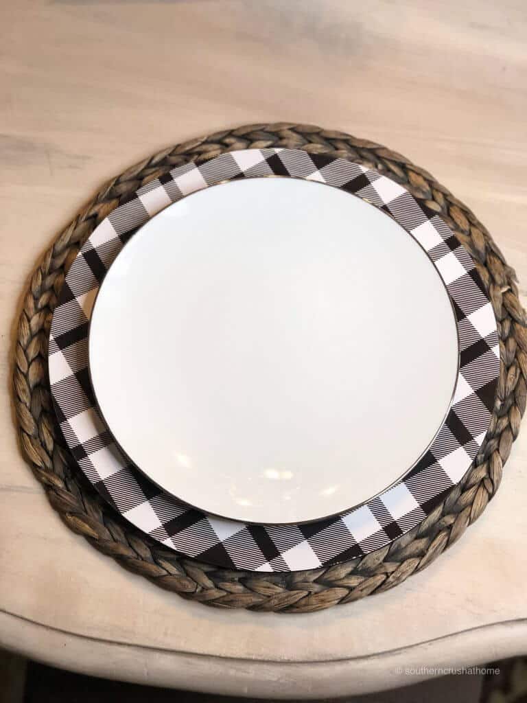 A white plate