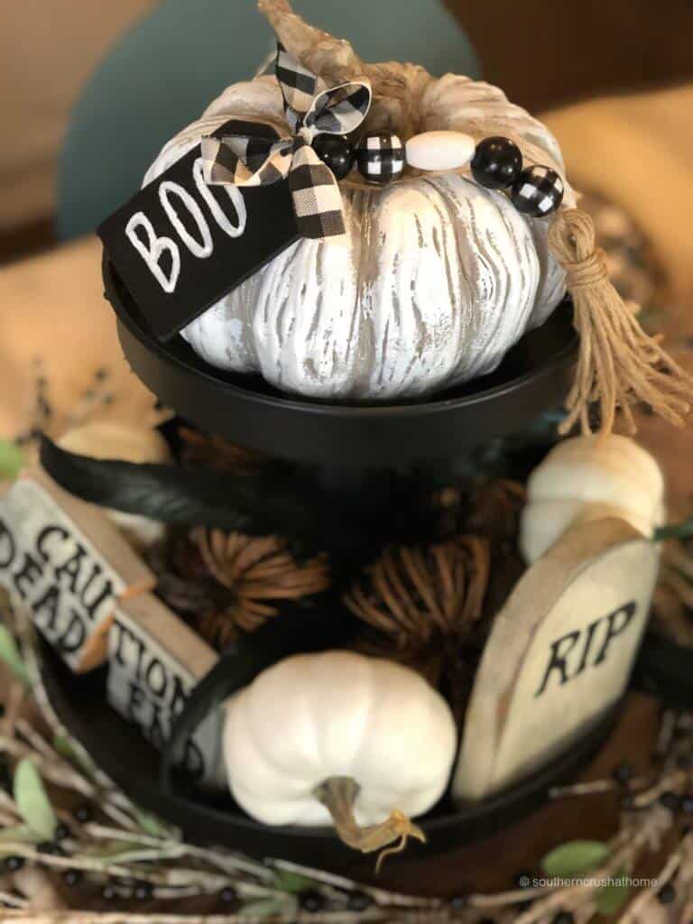 The centerpeice on a Halloween Table 