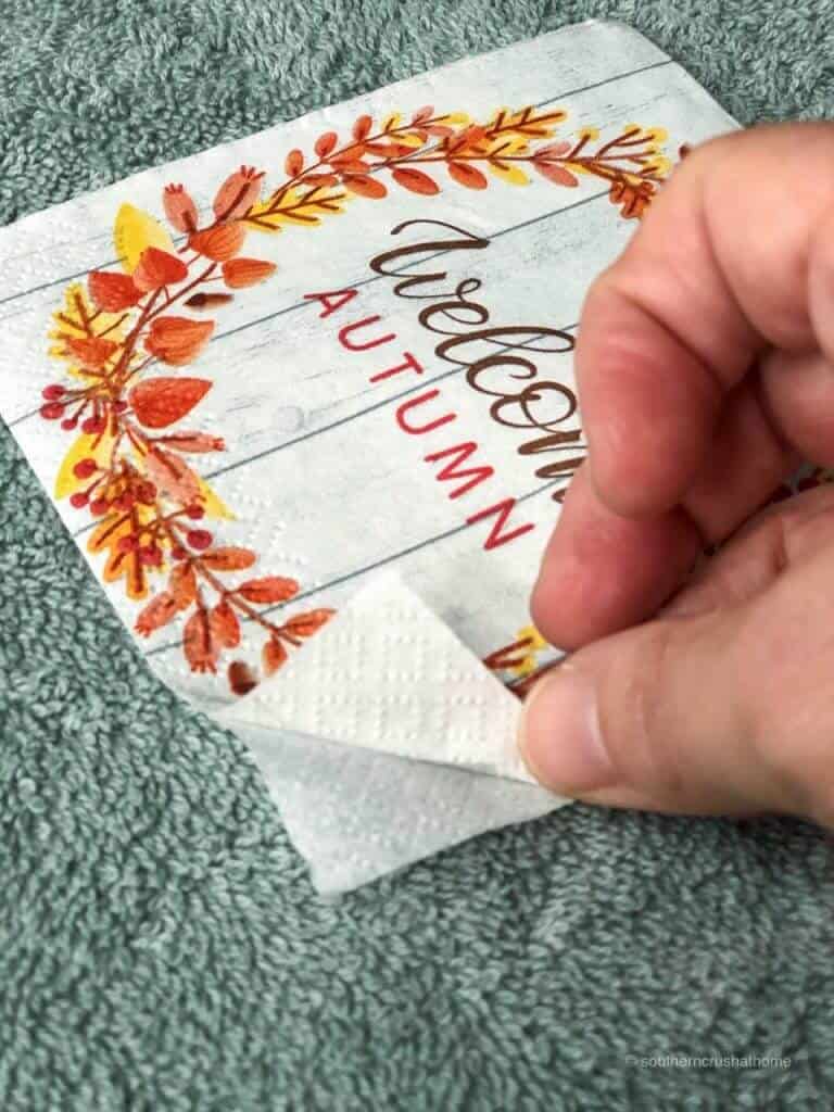 Peeling napkin layers apart