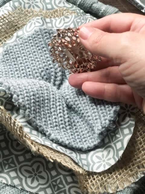 Attaching a Brooch to Fabric Rosette