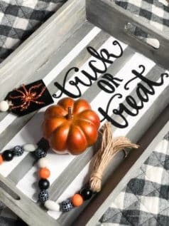 DIY Halloween Coffee Table Tray Decor