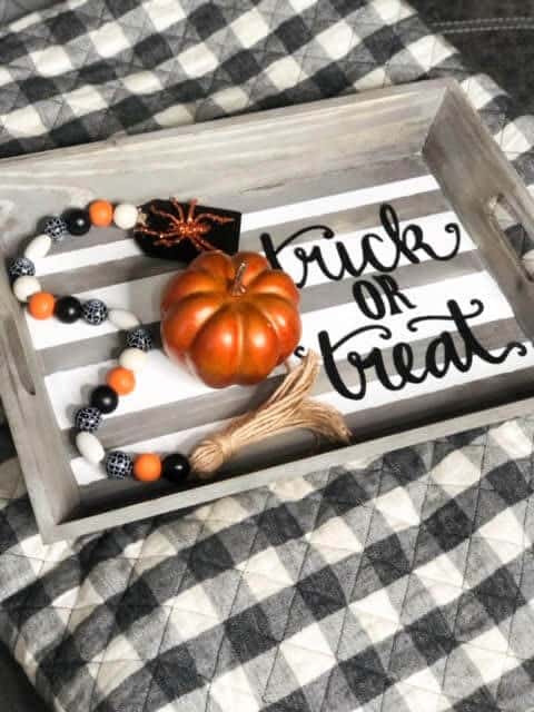 DIY Halloween Coffee Table Tray Decor 