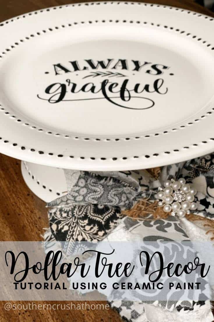 Dollar Tree Decor Using No Bake Ceramic Paint