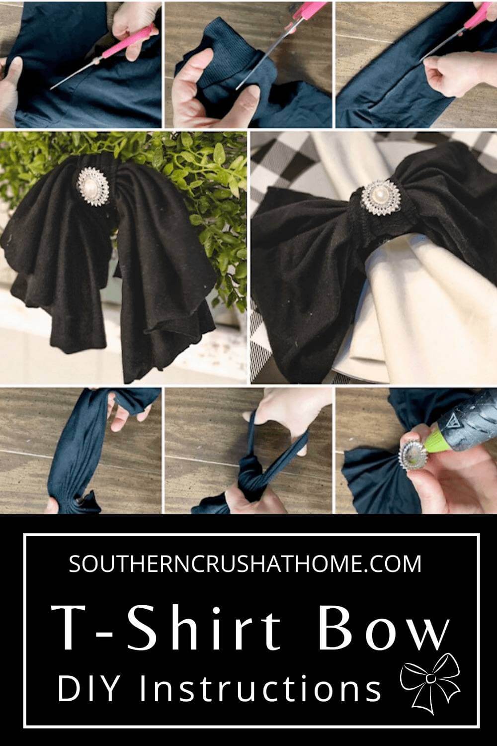 Easy T-Shirt Bow DIY - Southern Crush at Home