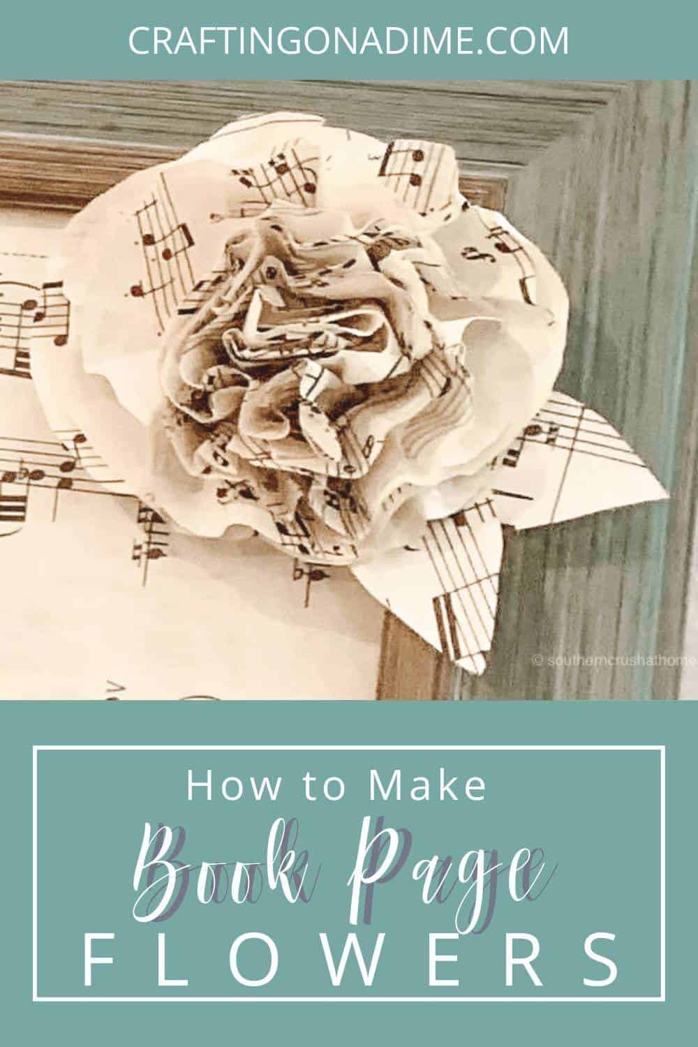 How to make book page flowers