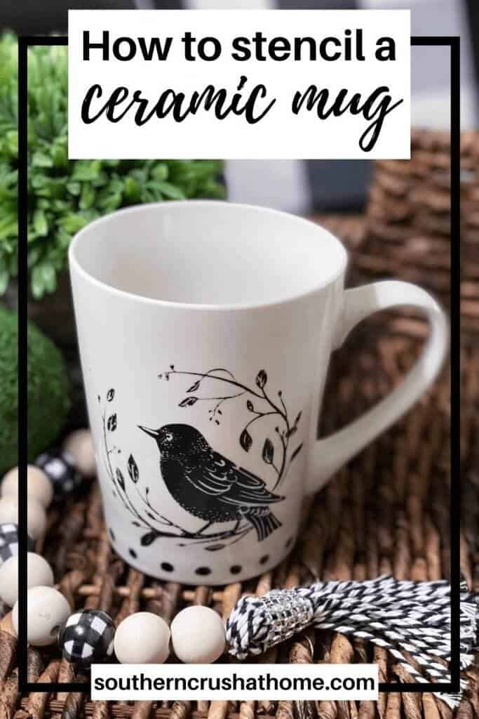 how to DIY a ceramic mug with paint or sharpies