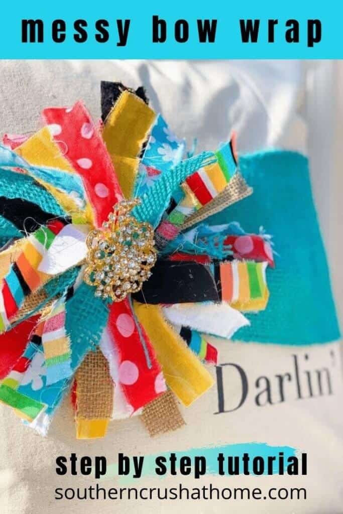 Messy Bow Pillow Wrap DIY