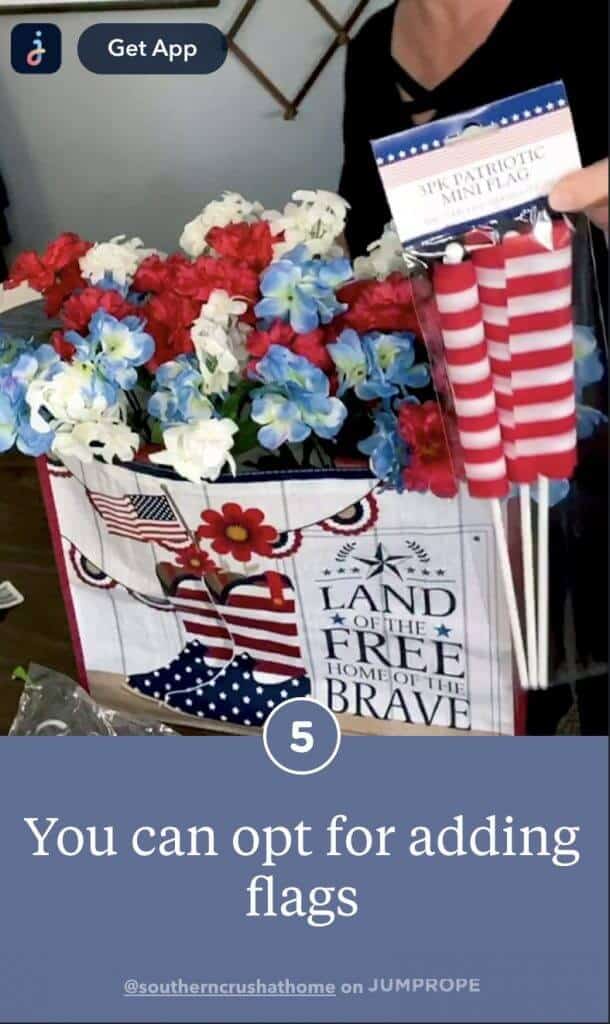 porch decor adding american flags