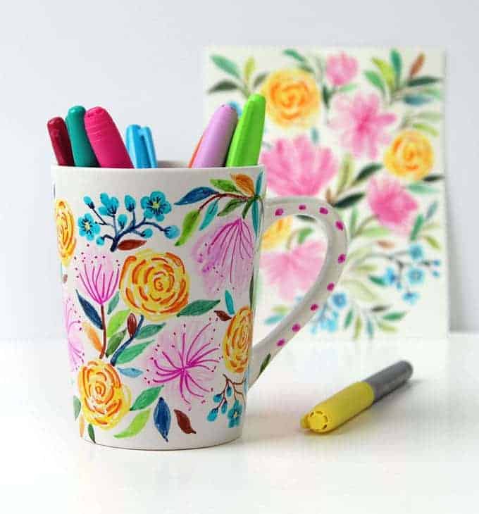 ceramic mug sharpie diy