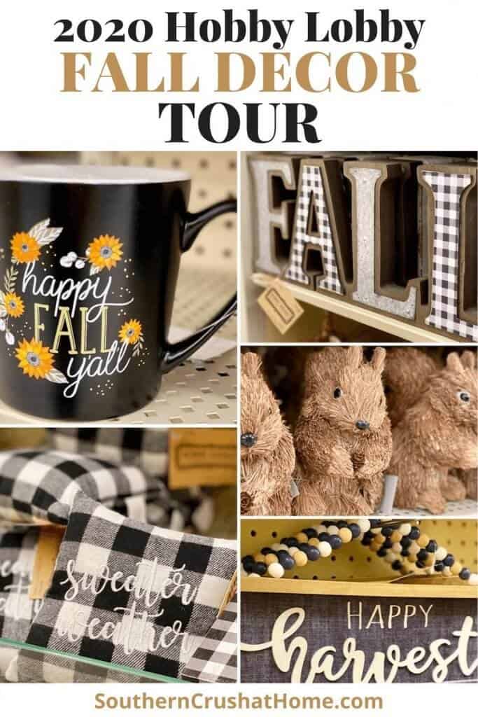 Hobby Lobby Fall Decor Tour 2020 pin