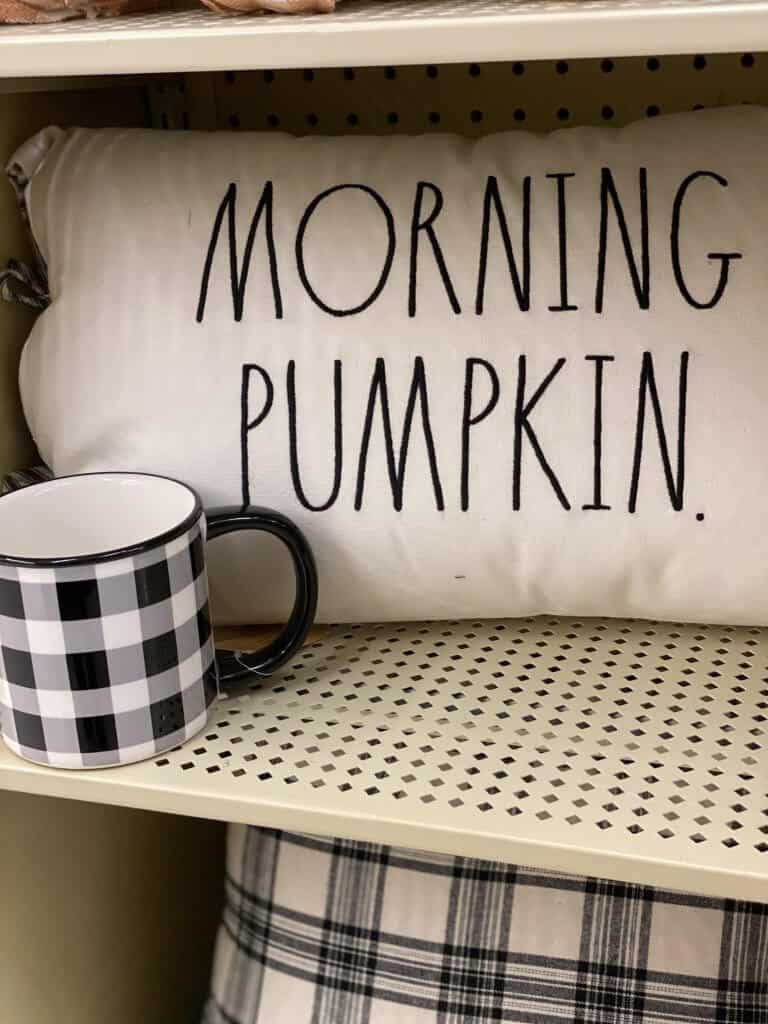 Hobby Lobby Fall Decor Tour 2020 morning pumpkin pillow