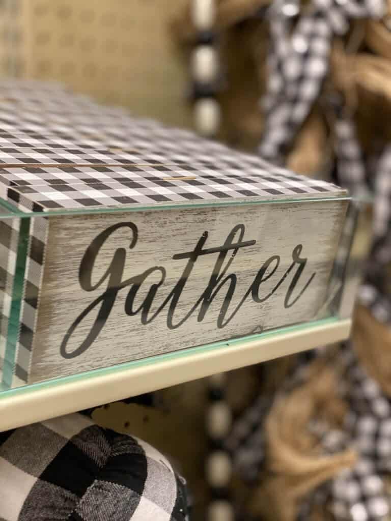 Hobby Lobby Fall Decor Tour 2020 gather sign