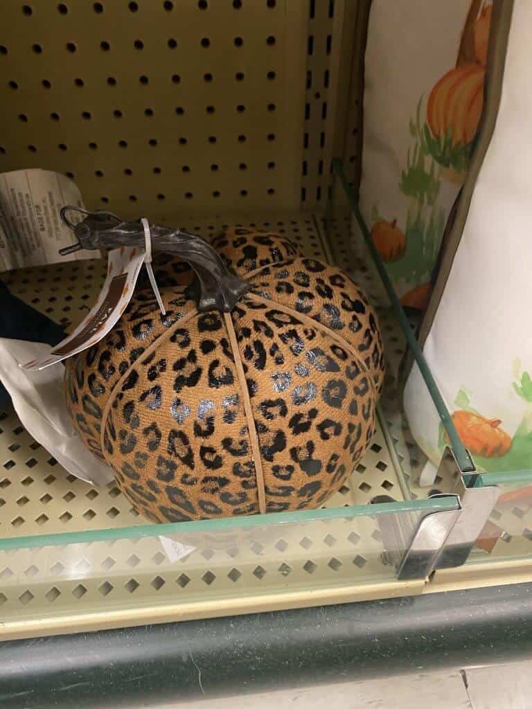 Hobby Lobby Fall Decor Tour 2020 leopard pumpkin