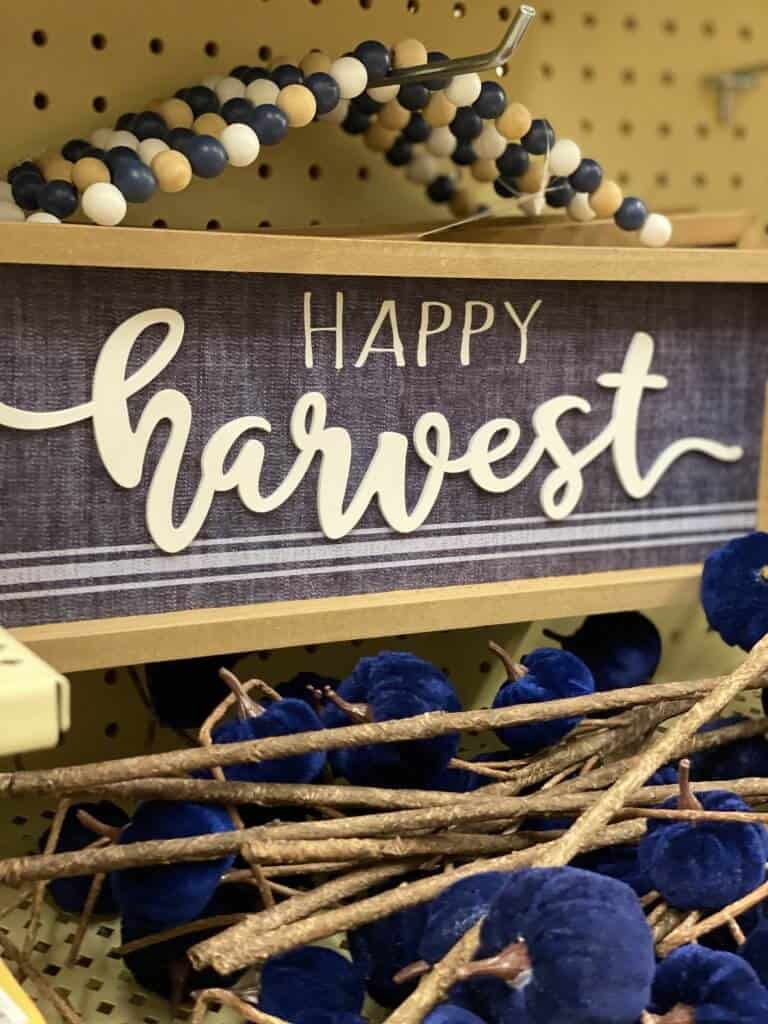 Hobby Lobby Fall Decor Tour 2020 happy harvest sign