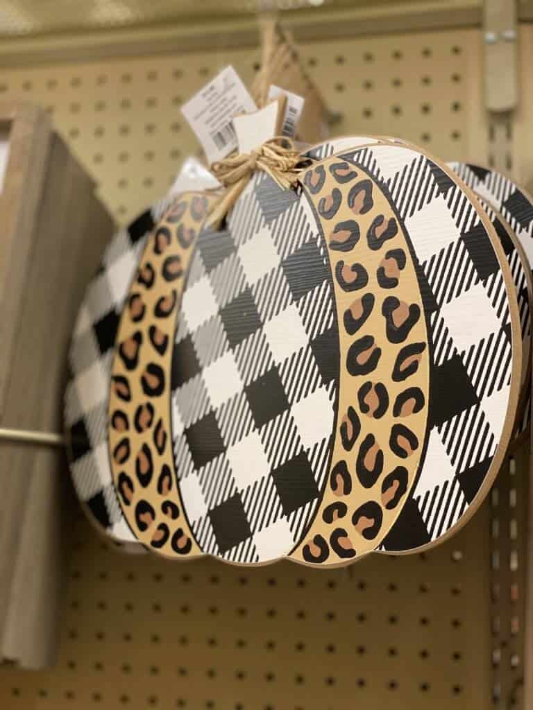 Hobby Lobby Fall Decor Tour 2020 leopard buffalo check pumpkin