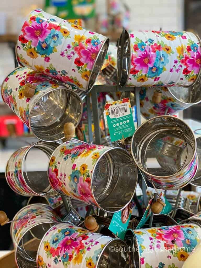 pioneer woman floral flour sifter