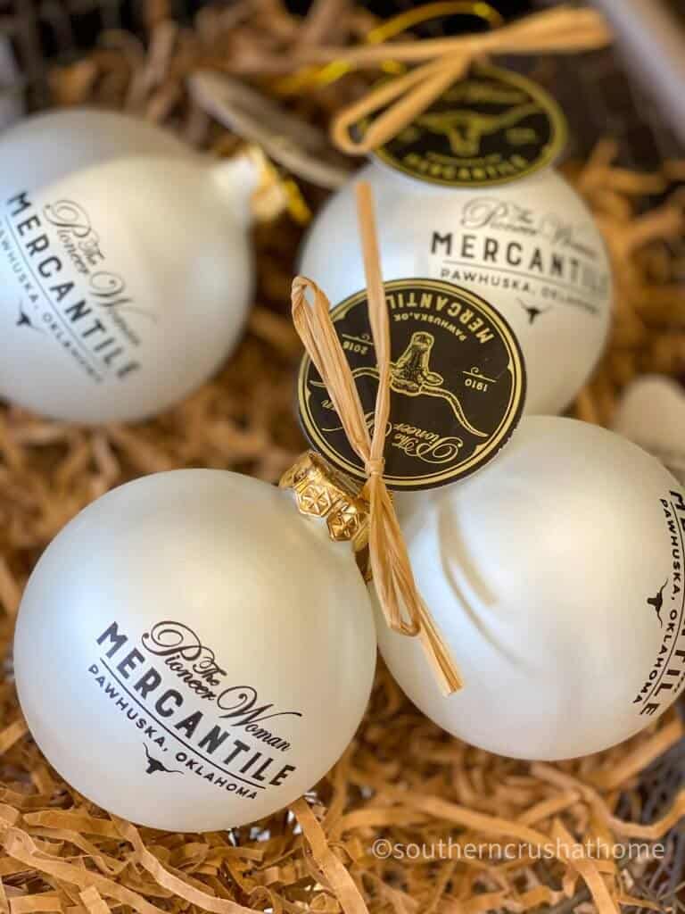 pioneer woman mercantile logo christmas ornaments