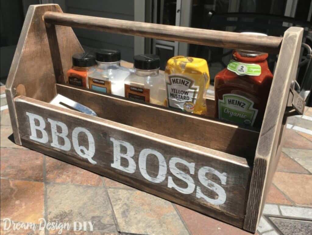 BBQ Tools Wooden Toolbox 