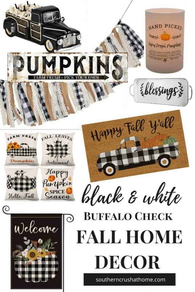 Black & White Fall Home Decor Finds PIN