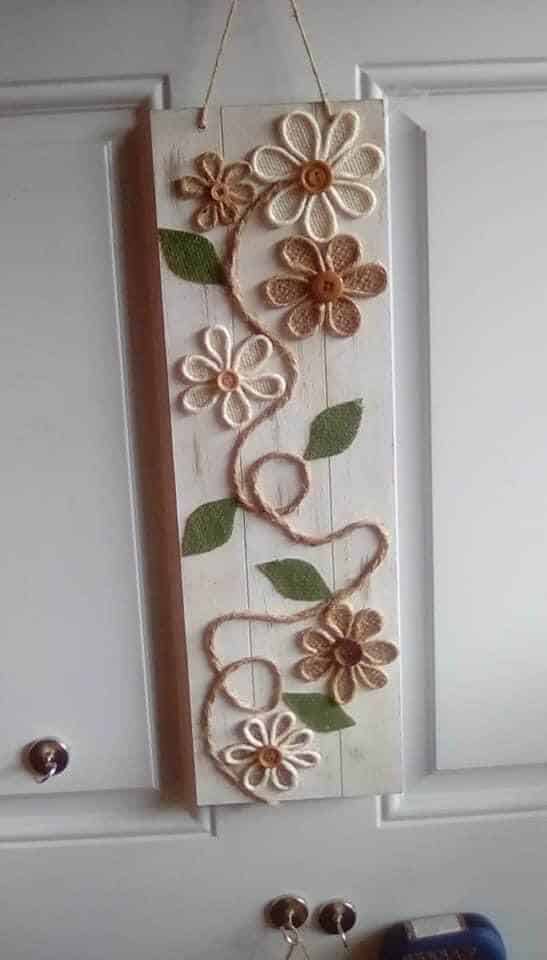 Burlap Floral Banner Lisa Oster