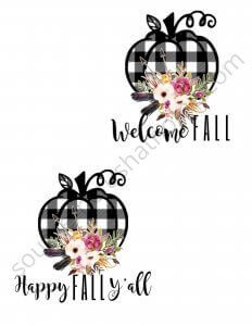 Happy FALL Y'all Printable Set