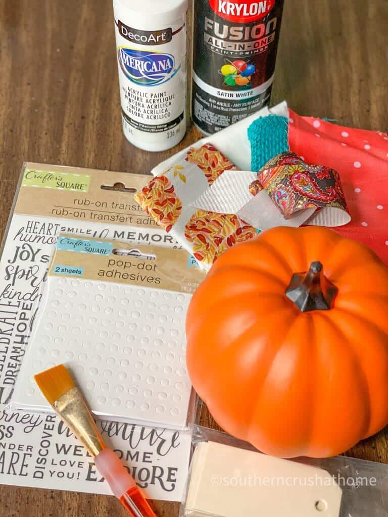 DIY MILK GLASS PUMPKIN supplies