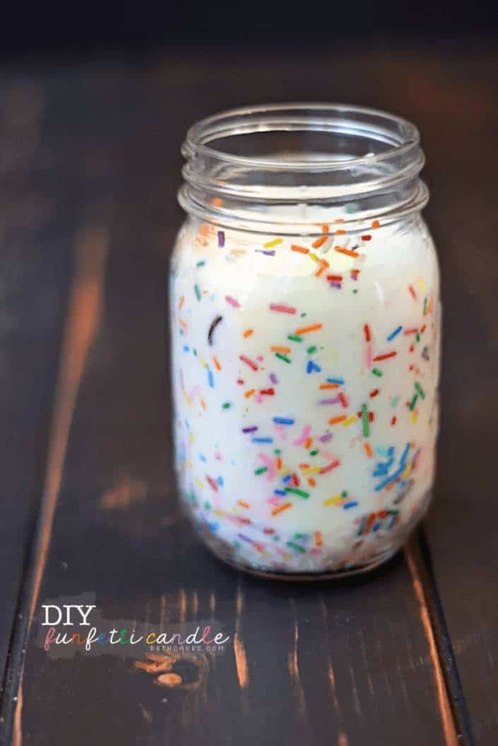 Funfetti Mason Jar Candle