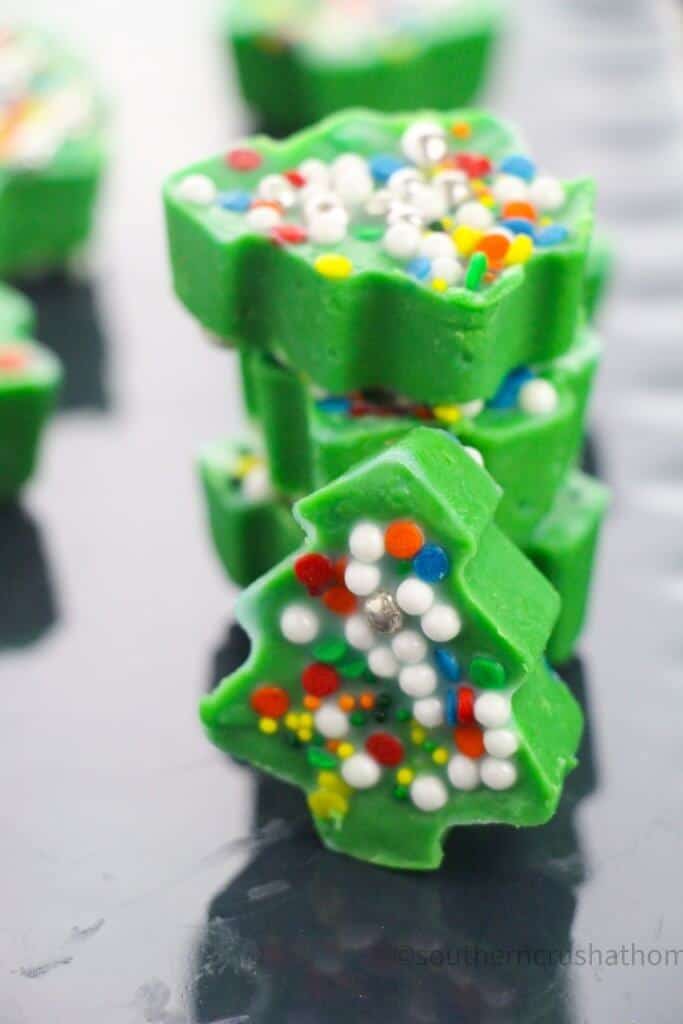 3 Ingredient Christmas Tree Fudge