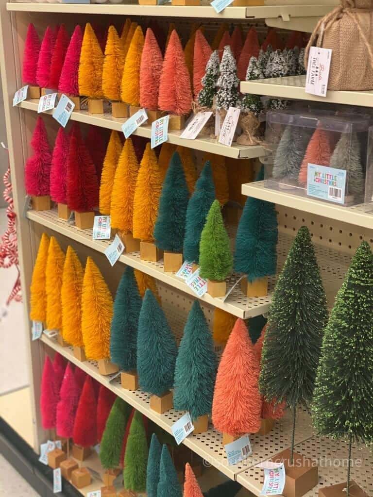 Hobby Lobby Christmas Decor Tour bottle brush trees