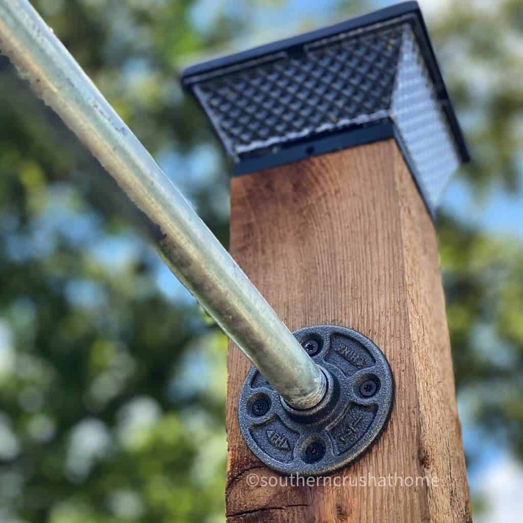 outdoor patio lighting & privacy diy pole installation