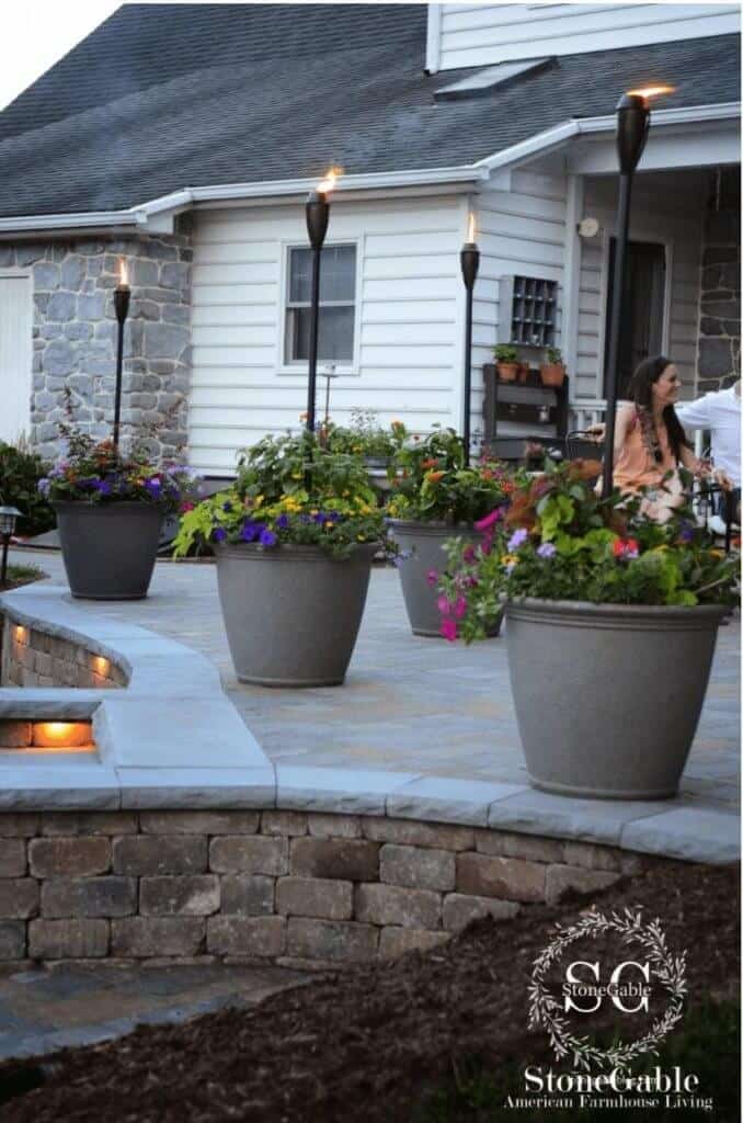 outdoor tikki torches patio lighting