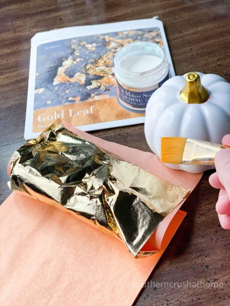 Mini Pumpkin with gold leaf application