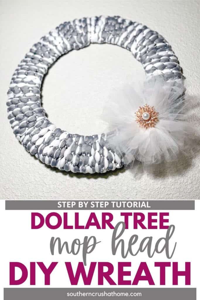 Dollar Tree Mop Head Wreath PIN