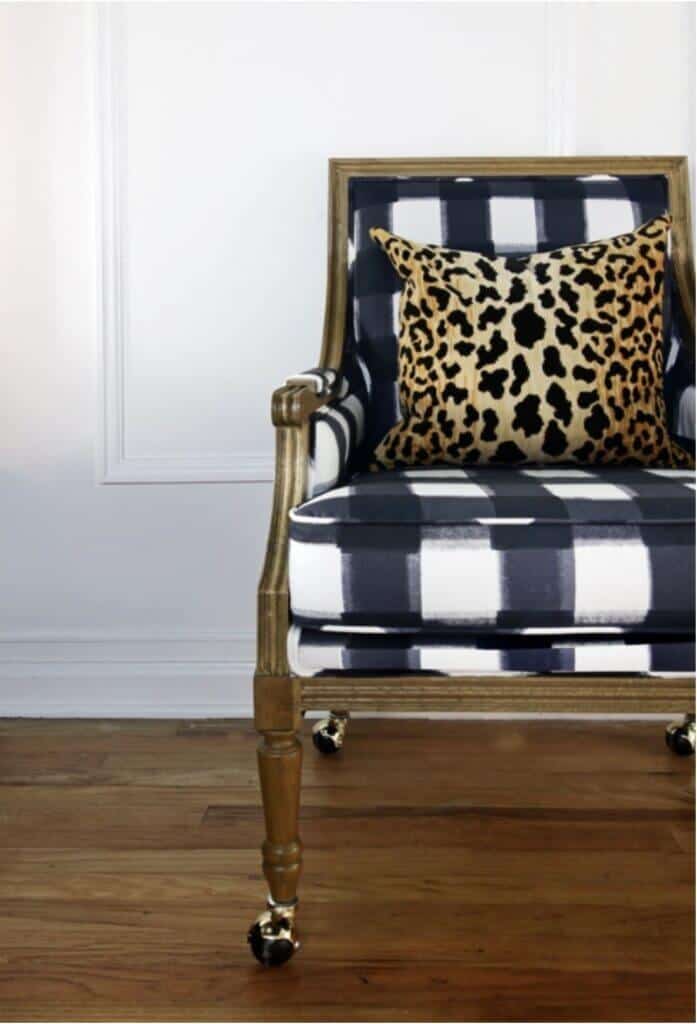 buffalo check upholstered chair