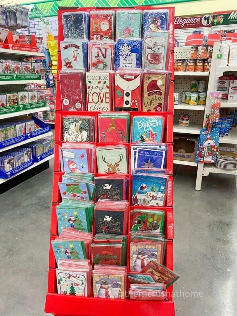 Dollar Tree Christmas Card Store Display