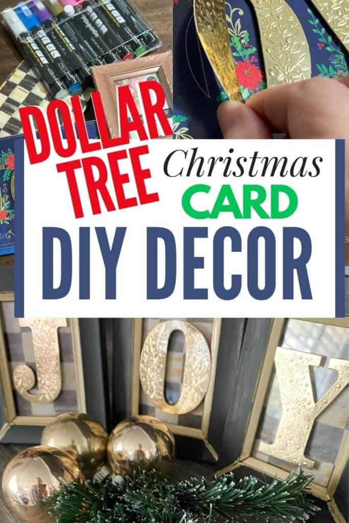 Dollar Tree Christmas Card DIY PIN